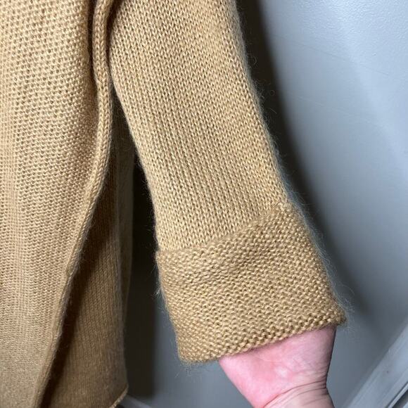 Soft Surroundings Telluride Topper Cardigan Sweater Duster Mohair Wool Camel LRG - Picture 4 of 11